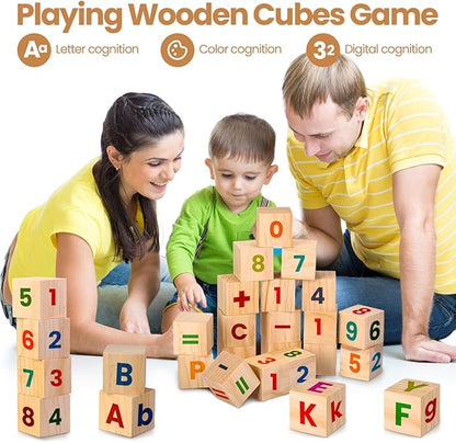 40 Pcs 2 Inch Unfinished Wooden Blocks for Crafts, Blank Natural Wooden Cubes Wood Square Blocks for Paint Stamp Decorate DIY Projects Personalised Gifts Crafts Making Baby Shower Christmas Decoration
