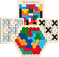 Wooden Puzzles,Geometric Shape Logic Hexagon Puzzle Toys Brain Teasers STEM Montessori Educatioanl IQ Board Games for Kids Boys Girls Ages 3+ (4 Pack)