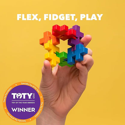 Plus-Plus - HEXEL Spectrum - Fidget Sensory Puzzle Toy - Travel Friendly, Quiet Stress and Anxiety Relief for Kids/Adults