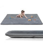 Baby Play Mat for Floor,Extra Large 59"×71" Playpen Mat for Tummy Time,Thicker Elasti Foam Mat for Toddler,Infant,Kids,Water Repellent Ultra Soft Velvet,Non-Slip Backing Safe for Crawling(Dark Grey)