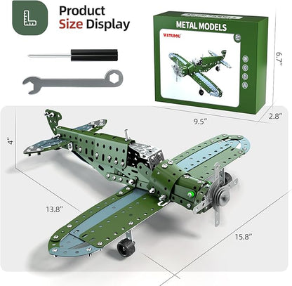 Model Airplane STEM Building Projects Toys - DIY Building STEM Projects Toys for Kids Boys Girls Ages 8-12-16, Assembly Science Kit Model Plane Birthday Gift Toys for Kids Boys 8 9 10 11 12 Years Old