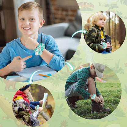 Walkie Talkies for Kids 2 Packs, Kids Toys for Boys Girls Aged 3 to 8 Years Old for Outdoor Adventure, Camping, Halloween, Christmas, Birthday Gifts (Blue, Dinosaur)