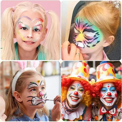 Professional Face Paint Set for Kids,42 Colors Non-toxic Water Activated Face Painting Makeup Palette .Includes Multiple makeup tools.Ideal for Halloween,Carnival,Cosplay,Party,SFX Arty Stage Makeup.
