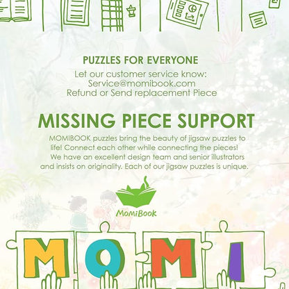MOMIBOOK 1000 Piece Puzzle for Adults Jigsaw Puzzles of The Fragrance Here, Painting Image Wildflower Difficult Challenging Hard Impossible Puzzle Unique Funny Party Christmas Birthday Gifts
