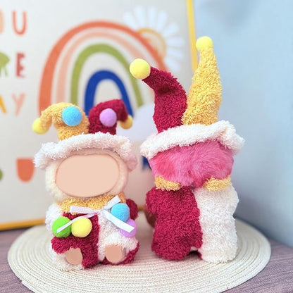 17CM Doll Clothes Set Colourful Hat + Jumpsuit, Fashion Cute Dress-Up Clothes for Doll Accessories Outfit(No Doll Included)(LBB Clothes 6)