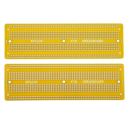 3pcs 6.8"x2.05" Breadboard Solderable Prototype PCB Board Kit for Electronics Projects Compatible for DIY Soldering Circuits Projects Prototype Board,Yellow