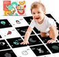 Happy Start High Contrast Baby Cards for Newborns - Black & White Cards, Water-Resistant, BPA-Free, Portable Educational Flashcards for Visual Stimulation, Award-Winning, Ages 0+ (English & Español)