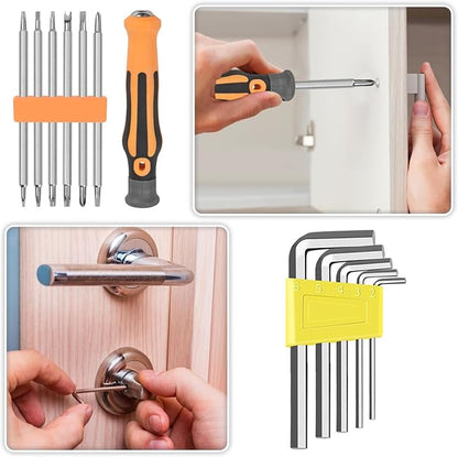 Mini Operation Tool Kit Bulk – Small Emergency Compact Tool Set for Beginners, DIY Projects, Home Maintenance, Office & Apartment Use – Perfect Men Christmas Gifts Tool Birthday Party Favors