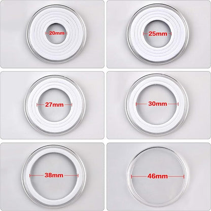 ALCYON 84 Pieces 46 mm Coin Capsules, with Foam Gasket and Plastic Storage Organizer Box, Coins Holder Collector Case for Coin Collection Supplies 6 Sizes (20/25/27/30/38/46mm) - Transparent