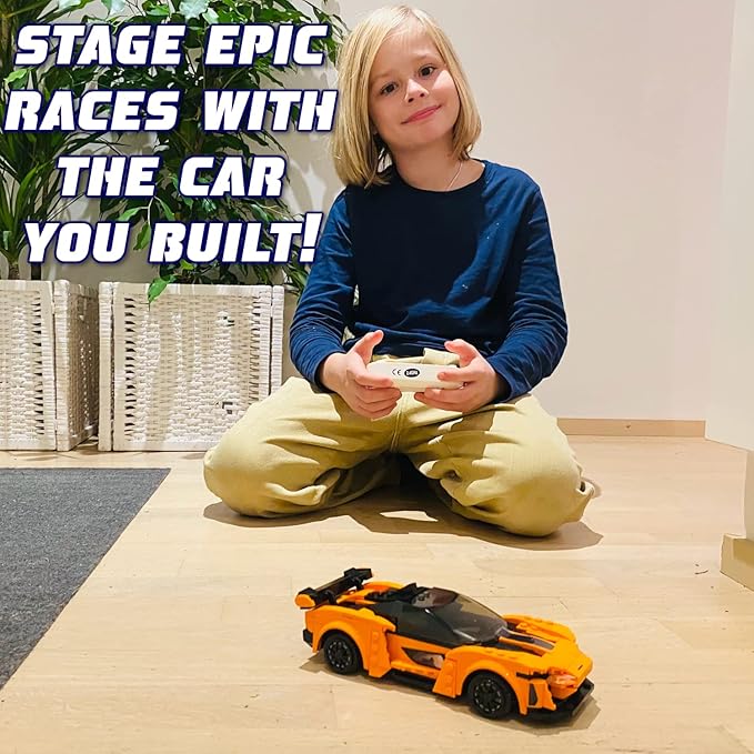 WISEPLAY STEM Remote Control Car Building Kit - STEAM Projects for Kids Ages 6-8 - Compatible with Legos for 7-9 Year Boys & Girls - STEM Building Toy for 7 Year Old Boys & Girls
