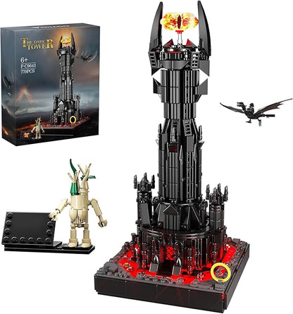 VONADO Dark Tower Building Set, Compatible with Magic Castle Block Set, Castle Architecture Bricks with LED Lights, Collection Gift for Adult and Film Fans, Great Toy for Kids 8-14 (779 PCS)
