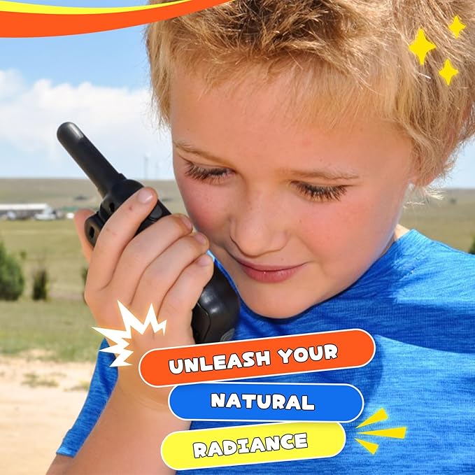 Wishouse Walkie Talkies for Kids 4 Pack,Family Walky Talky Adults Children Radio Long Range,Outdoor Camping Fun Toys Birthday Present Xmas Gifts for 4 5 6 7 8 Year Old Girls Boys No Battery No Charger