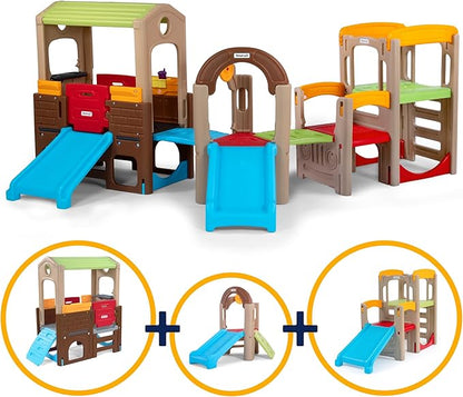 Simplay3 Young Explorers Modular Play System – Kids Activity Outdoor Playset for Children Age 18 mos - 6yrs – Toddler Playground Slide, Climb and Playhouse