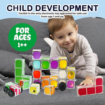 12 Magnetic Building Blocks – Light-Up STEM Educational Toy for Toddlers & Kids, Intertek Approved, Patented in US & China, Interactive Learning Cubes