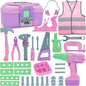 Kids Tool Set, 31 PCS Kids Tool Box Pretend Play Construction Toy with Electric Drill Hammer Tool Accessories Toddler Tool Set for Girls Boys Ages 3 4 5 6 7 Years Old