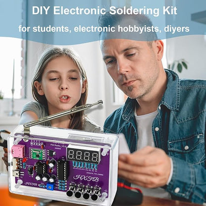 Upgraded RDA5807 Radio Soldering Kit, Solder Project Kit, Portable Radio DIY Electronic Kits, Practice Soldering Kit for Learning and Teaching Solder and Electronic