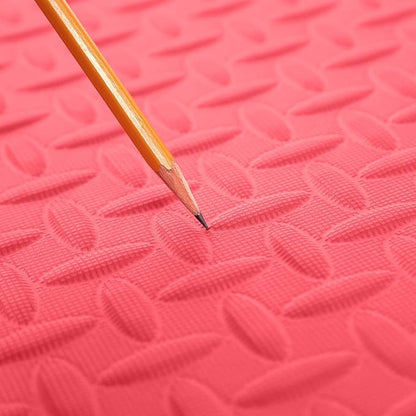 IncStores 1/2 Inch Thick Diamond Soft Foam Flooring Tiles | High-Density Interlocking Foam Tiles for Rugged Style in Your Home Gym, Playroom, and More | Red, 36 Tiles