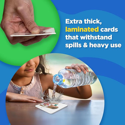 ThinkPsych Real People Flashcards - 150 Body Parts, Emotions, and Verbs - Realistic Picture Cards for Speech Therapy Materials & Autism Learning Materials - Body Parts for Toddlers