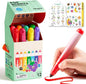Jar Melo Scented Washable Markers for Kids Ages 4-8, Coloring Markers for Toddlers 2-4, Safe and Non-toxic Water-Based Paint Drawing Kit with Storage Case, School Art Supplies, 12 Colors