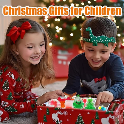 Christmas Squishy Stress Balls Fidget Toys – Sensory Stress Relief Squishy Fidget Toys ,Party Favors for Kids 4-8 8-12, Christmas Stocking Stuffers, Classroom Rewards, and Gift Bag Fillers (42PCS)