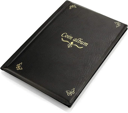 150 Pockets Coin Album, Penny Collecting Book, Souvenir Coins Collection Holder, Ideal for Pressed Pennies Passport, Hobby Coin Collector, Money Specie Display Storage Case (English, Black)