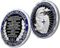 Saint Michael Police Challenge Coin - Thin Blue Line Law Enforcement Coin - Police Officer Prayer & God Bless The Police Commemorative Gift - Collectible Thank You Coin for Officers & Supporters