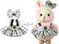 Clothes for 17cm Doll,Outfit for Doll,Dress and Hairpin Set for Dolls Dress Up,Accessories for 17cm Dolls (Style-B)