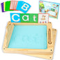 Sand Tray for Classroom - Montessori Sand Writing Trays with Lid, Wooden Tracing Tray for Kids Learn to Write Letters and Numbers, CVC Words