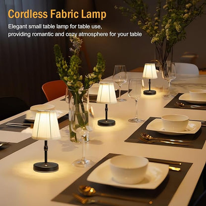 5W LED Cordless Mini Lamp,3000 mah Battery Operated Lamps,3 Color Temperature Dimmable Table Light,Small Rechargeable Lamp,Kitchen Lamps countertop,Restaurant (Black)