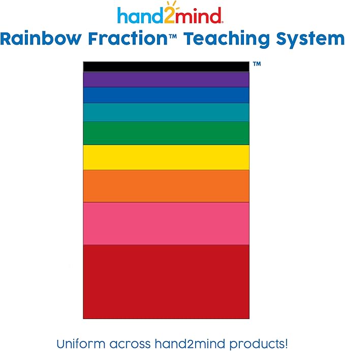 hand2mind Rainbow Fraction Tower Cubes, Montessori Math Materials, Fraction Manipulatives, Unit Fraction, Fraction Cubes, Math Manipulatives for Elementary School, Homeschool Supplies (15 Sets)
