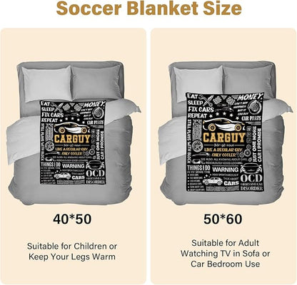 Car Guys Gifts for Men, Blanket Gifts for Dad on Fathers Day, Birthday for Son Grandpa Boys, Soft Thrown Blanket 50" X 60"