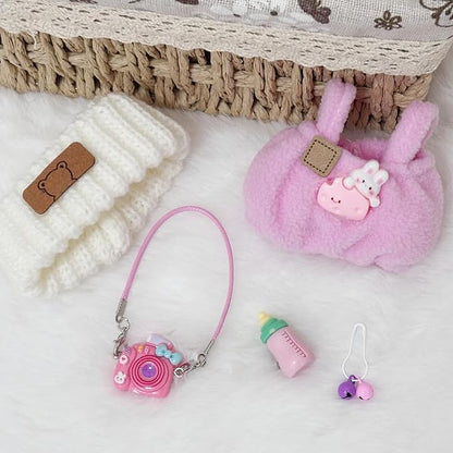 Clothes for 17cm Doll, Cute Outfit Set for 17cm Dolls, Adorable Dress-Up Accessories for Doll (Purple Bottle)