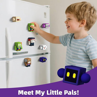 GobiDex 8PCS Magnetic Figures Playset Rotatable Monster & Character Toys for Kids, Toddlers Quiet Sensory Play, Preschool STEM Gift Compatible with Magnet Blocks