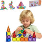 26PCS Mini Magnetic Tiles Building Blocks Set with Portable Iron Case, STEM Travel Toys for Kids Ages 3+, Educational Magnet Construction Puzzles for Boys and Girls,Toddler Puzzle Birthday Gift Toys