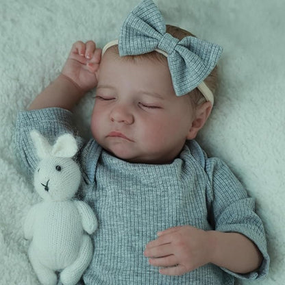 SCOM Realistic Reborn Baby Dolls - 18 Inch Real Life Baby Girl, Silicone Doll with Anatomically Correct, Lifelike Newborn Weighted Baby with Full Body Vinyl for Kids Age 3 4 5 6+ Gift