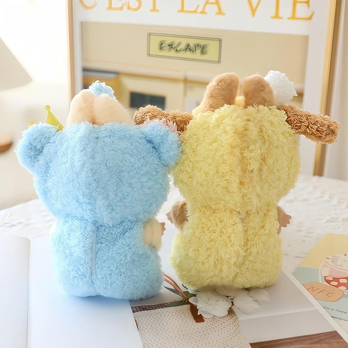 17cm Doll Clothes Set, Overalls Set for 6.7inch Doll Suit, Faking Animal Style Outfit Jumpsuit, Cute Fashion Dress Up Clothes Accessories for 1st/2nd/3rd Gen Dolls (Dog)