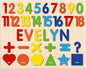 Personalized Name Puzzles, Montessori Toys, Shape Number Puzzles for Toddlers, Educational Toys, Customized Easter for 1st Birthday Girls and Boys