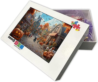 Pumpkin Town - Wooden Puzzle Adult 120 Pieces - Ideal Birthday Party Gift Puzzles
