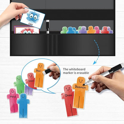 Feeling and Emotions Pocket Chart for Classroom Management Feelings Emotions Tracker for Kids Toddler Back to School Supplies Recognition Tool