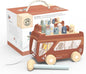 Speedy Monkey Bus Pounding Bench, Pull-Along Bus with Hammering Activity, 8 Wooden Characters, Enhances Hand-Eye Coordination, Safe Design, Non-Toxic Paint, Educational Toy for Kids 2-5 Years