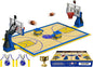 Building Blocks - Basketball Court Baseplates and Sets of 2 Basketball Hoop Basketball Goal Building Bricks for Basketball Game - Compatible with Major Brands (Basketball Playset/Blue)