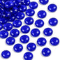 FUTUREPLUSX 1LB Blue Flat Glass Marbles, Premium Dark Blue Aquarium Rocks Fish Tank Gravel Stones Bulk Pebbles Decorative Beads for DIY Crafts Vase Fillers Table Scatter Decor