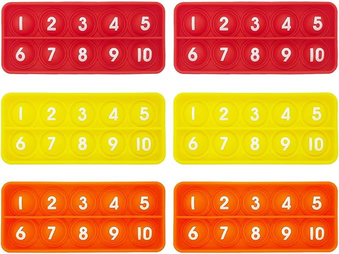 Ten-Frame Counting Toys, 10-Frame Bubble Popper Fidget Toys, Number Math Games, Montessori Educational Toy for Preschool Kindergarten Classroom Learning Activities Kids 3 4 5 Year Old