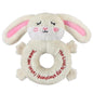 Karenhi Bunny Stuffed Animal Little Rabbit Stuffed Animal Baptism Christening Gift for Girls Praying Baptism Soft Rabbit Plush Snuggle Religious God's Bunny with Embroidered Baby Shower Nursery Decor