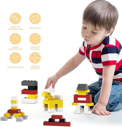 100 Piece Light Gray Bricks Bulk, 12 Size Light Grey Classic Building Blocks Bricks, Compatible with Lego Parts and Pieces(Color: Light Gray)