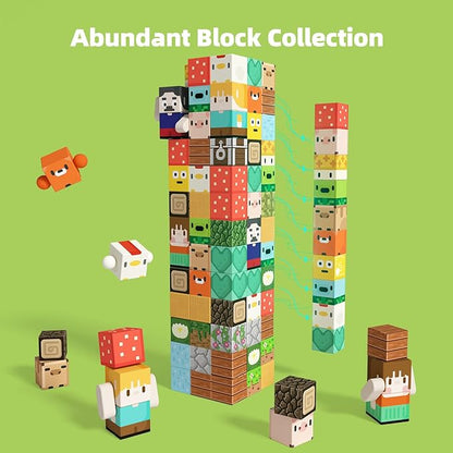 GobiDex Magnetic Blocks Kid Animal Farm Toys for 3+ Years Old Boys Girls, Upgraded Build MagWonder World with STEM Magnets Building Set, Game-Based Sensory Gifts for Toddler