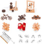 17 Pcs Brain Teaser Puzzles for Adults Teens - Metal Puzzles 3D Puzzle Game Toys for Adults Teens - Wooden Unlock Interlocking Puzzle Adult IQ Education Smart Toy