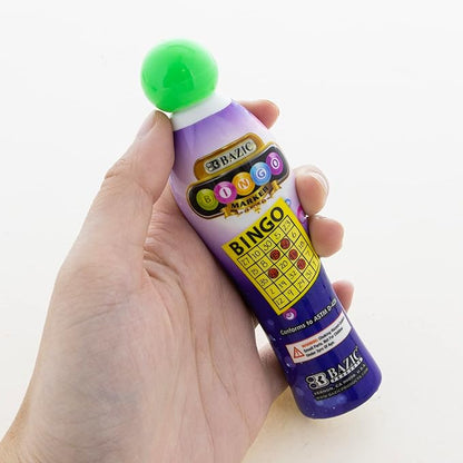 BAZIC Products Bingo Dot Marker 40 ml Assorted Color, Non Toxic Water Based Washable Markers, Stamper Paint Kit for Game Kids Crafting Painting, 8-Pack
