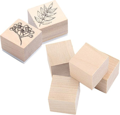 ZOENHOU 300 PCS 1 Inch Wooden Cubes, Blank Unfinished Wooden Block Set for Crafting Painting Decorating DIY Projects