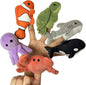 6pcs Finger Puppets Set, Cute Sea Animal Finger Puppet for Role-Playing Mini Hand Puppets Suitable for Kids,Sea Animal Puppets for Storytelling, Realistic Finger Puppet for Toddlers.